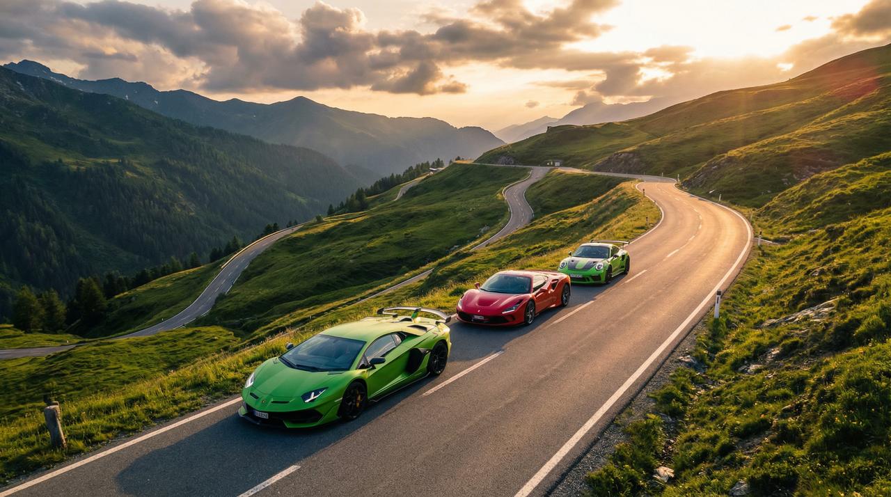 大象传媒超跑车队山路巡游视频